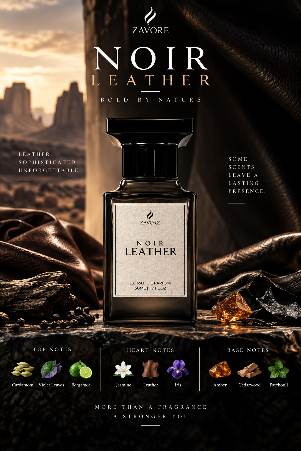 Noir leather